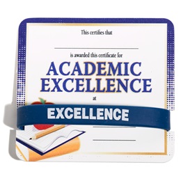 Wristband/Mini Certificate Award Set - Academic Excellence
