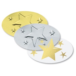 Certificate Seals - Oval With Stars