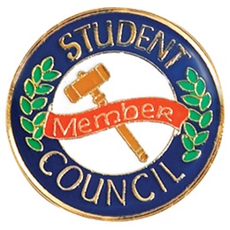 Student Council Award Pin - Gavel and Laurel