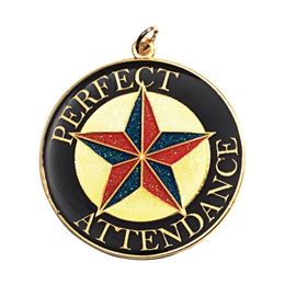 Perfect Attendance Medallion - Colored Star