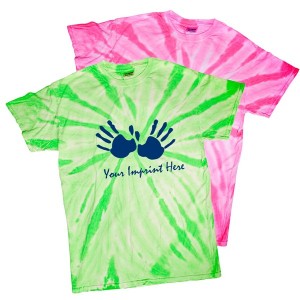 Fun Tie dye T shirt in pink (unisex) —