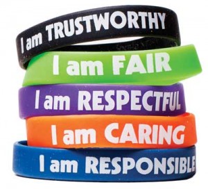 middle school character wristbands