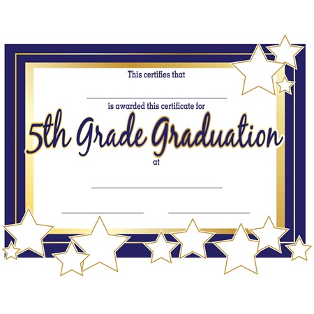 5th Grade Graduation Certificates Anderson #39 s