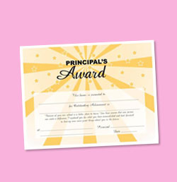 Principal's Award Certificate Pack