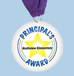 Custom Medallion - Yellow Star Principal's Award