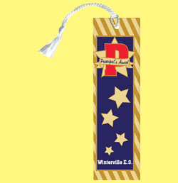 Custom Bookmark - Gold Star Principal's Award