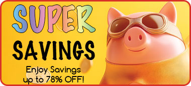 Save up to 78% with Super Savings