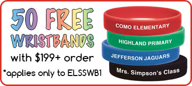 Get 50 Free Wristbands with $199+ Orders