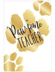 Paw-some Teacher Pen Card
