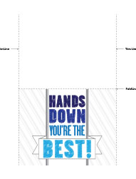 Hands Down, You're The Best! Thank You Card