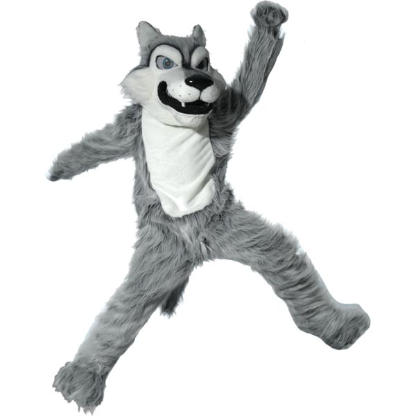 Gray Wolf Mascot Costume | Multicolor | 5' 2"-6' 4"/60" | It's Elementary