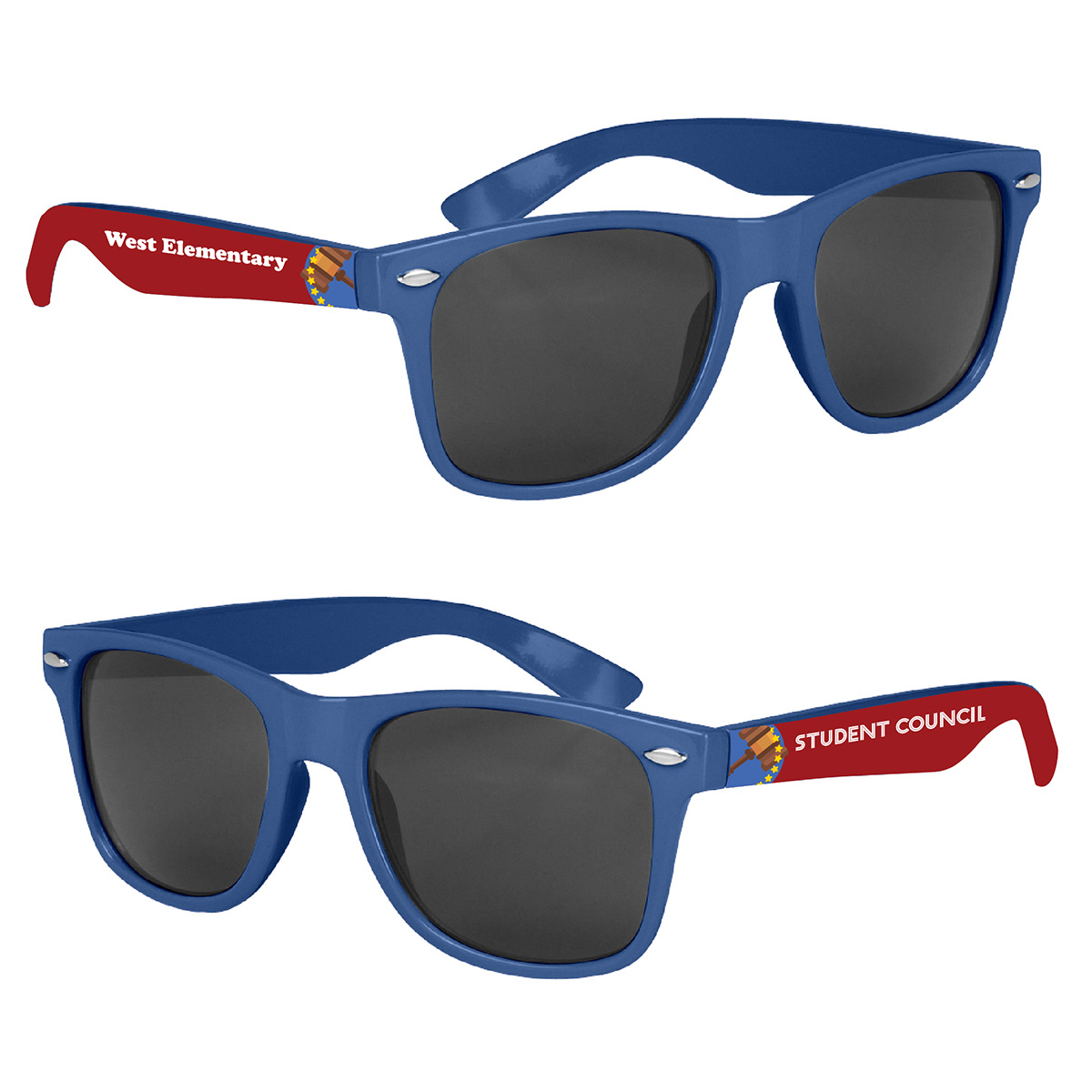 Full color Custom Malibu Sunglasses Student Council It s Elementary