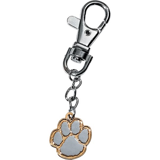Backpack Charm Silver Gold Paw