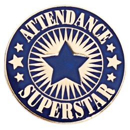 Blue Attendance Superstar Pin