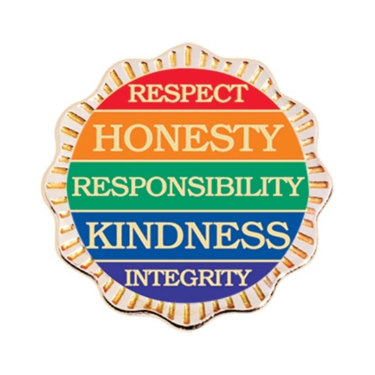 Character Traits Colored Stripes Award Pin It S Elementary