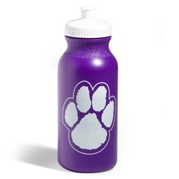 Paw Water Bottle - Purple/White