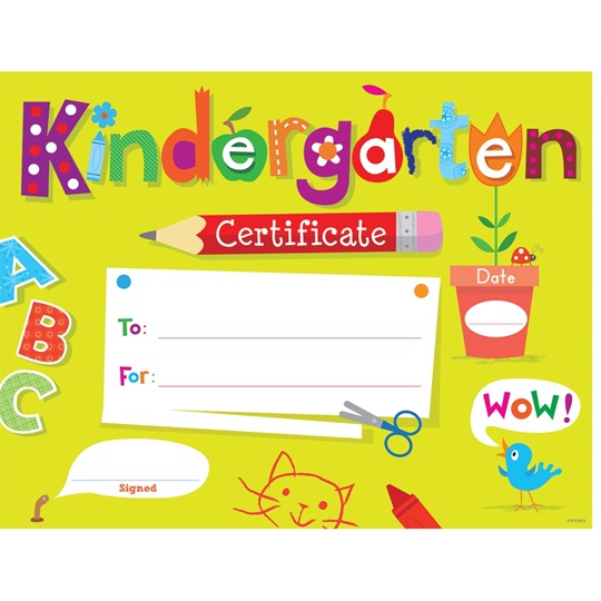 kinder certificate of recognition template