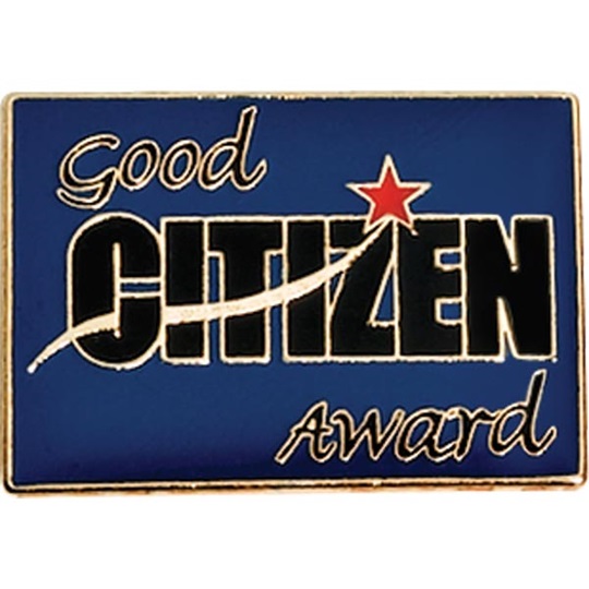 Citizenship Award Pin - Blue Good Citizen Award | It's Elementary