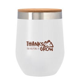 Thanks For Helping Us Grow Round Tumbler With Lid