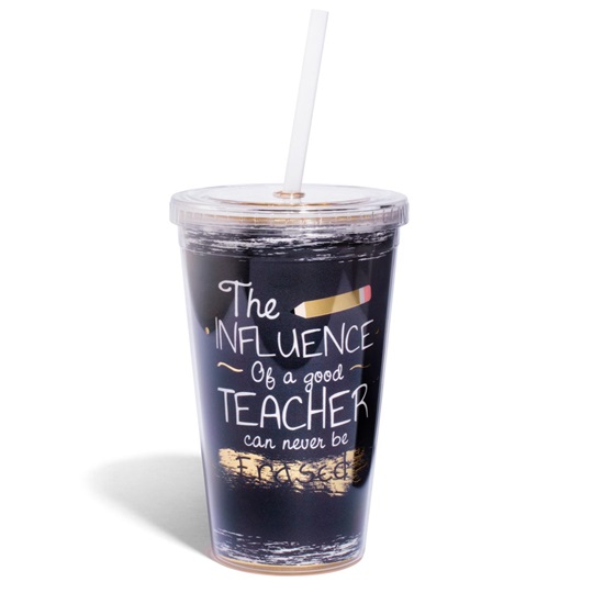Teacher Glass Cup Tumbler Cup Teacher Clear Cup With Lid and
