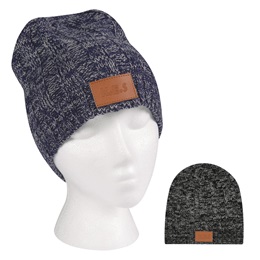 Knit Cap with Patch