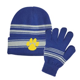 Cuff Beanie and Gloves Set