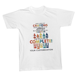 Crayons Custom Adult T-Shirt