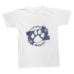 White Paw Print Custom Adult T-Shirt