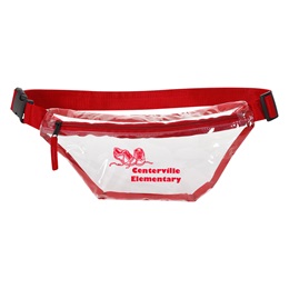 Colored-trim Clear Custom Fanny Pack