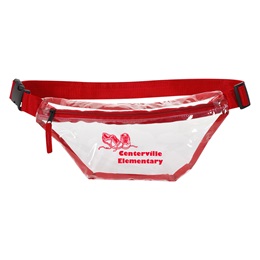 Colored Trim Clear Fanny Pack