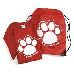 Paw Custom Red T-Shirt Set