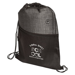 Two-tone Heathered Custom Drawstring Backpack