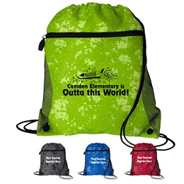 Distressed Custom Drawstring Backpack