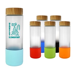 Frosted Glass Bottle with Grip