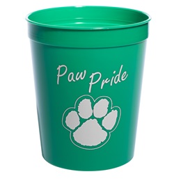 Green and White Paw Pride Fun Cup
