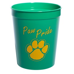 Green and Gold Paw Pride Stadium Cup