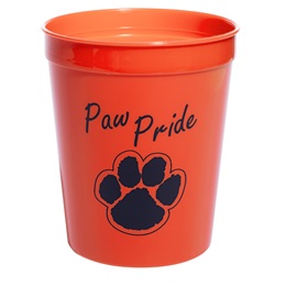 Orange and Black Paw Pride Fun Cup