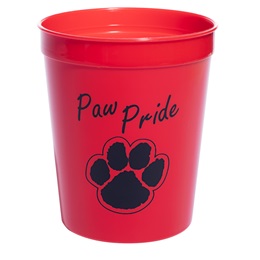 Red and Black Paw Pride Stadium Cup