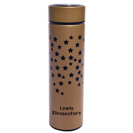 Gold Custom Stainless Steel Bottle with Stars