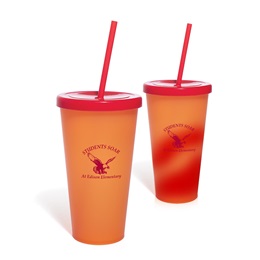 24 oz. Color Changing Custom Tumbler - Orange