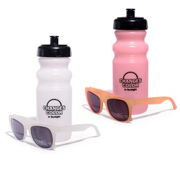 Color-changing Water Bottle and Sunglasses Set