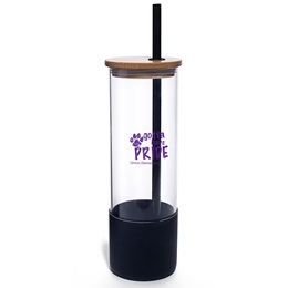 Custom Travel Tumbler with Bamboo Lid