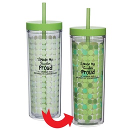 16 oz. Color Change Dotted Custom Tumbler