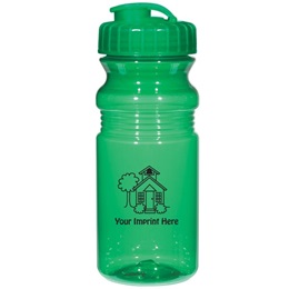 Translucent Custom Fitness Bottle Sipper-20oz