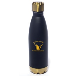 Black and Gold Retro Water Bottle