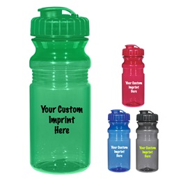 20 oz. Translucent Custom Fitness Bottle Sipper