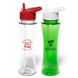 17 oz. Tritan Curve Custom Bottle with Flip Straw Lid