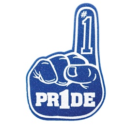 #1 Pride Foam Hand - Royal Blue/White