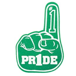 #1 Pride Foam Hand - Green/White