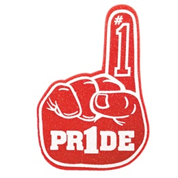 #1 Pride Foam Hand - Red/White